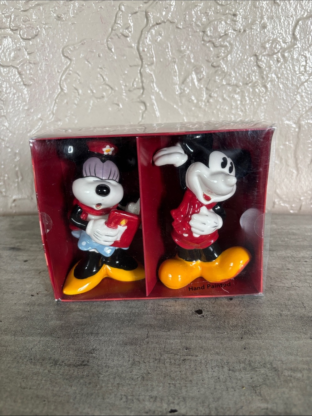 Mickey & Minnie Ceramic Salt and Pepper Shakers - Red, Yellow, Black